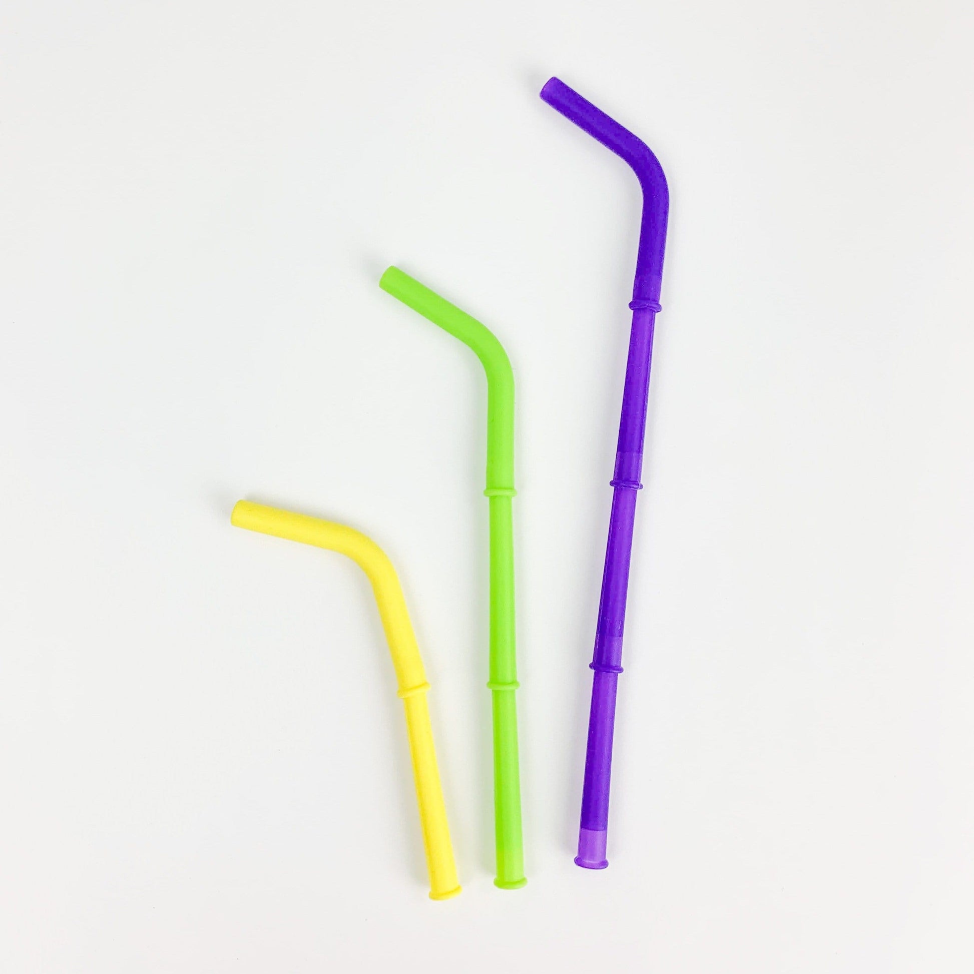 Set of 6 Reusable Straws with Brush Cleaner and Pouch – Purple Bee Boutique